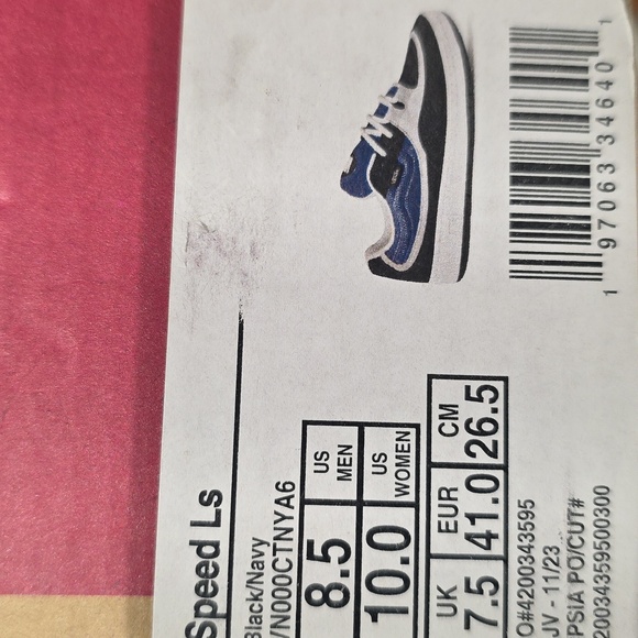 Vans Speed LS Black/Navy — Retro 90s Style Multiple Sizes Available